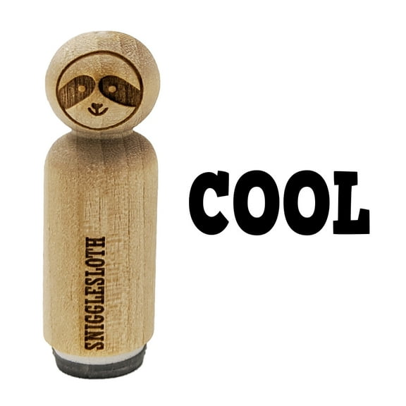 Cool Fun Text Rubber Stamp for Scrapbooking Crafting Stamping - Small 3/4 Inch