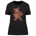 thumbnail image 1 of Cool Funny Brown Bear Doodle T-Shirt Women -Image by Shutterstock, Female 3X-Large, 1 of 2