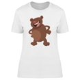 thumbnail image 1 of Cool Funny Brown Bear Doodle T-Shirt Women -Image by Shutterstock, Female XX-Large, 1 of 2