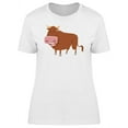 thumbnail image 1 of Cool Funny Bull Cartoon T-Shirt Women -Image by Shutterstock, Female Large, 1 of 2