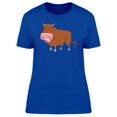 thumbnail image 1 of Cool Funny Bull Cartoon T-Shirt Women -Image by Shutterstock, Female XX-Large, 1 of 2