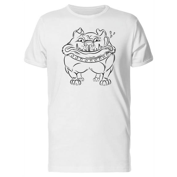 Cool Funny Bulldog Sketch Dog T-Shirt Men -Image by Shutterstock, Male Small