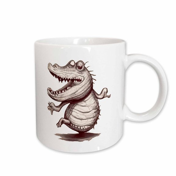 3drose, Cool Funny Cute Alligator Dancing Gator Nature Satire, 15oz Mug