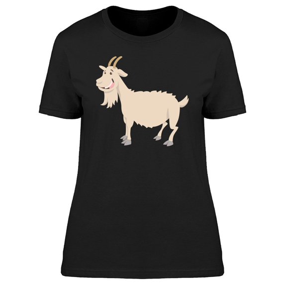 Cool Funny Goat Cartoon Tee Women's -Image by Shutterstock