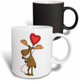 thumbnail image 1 of 3drose, Cool Funny Moose with Heart Shaped Love Balloon Cartoon, 11oz Magic Transforming Mug, 1 of 7
