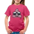 thumbnail image 1 of Cool Funny Poop In Shades Trendy Graphic Symbol T-shirt, 1 of 4