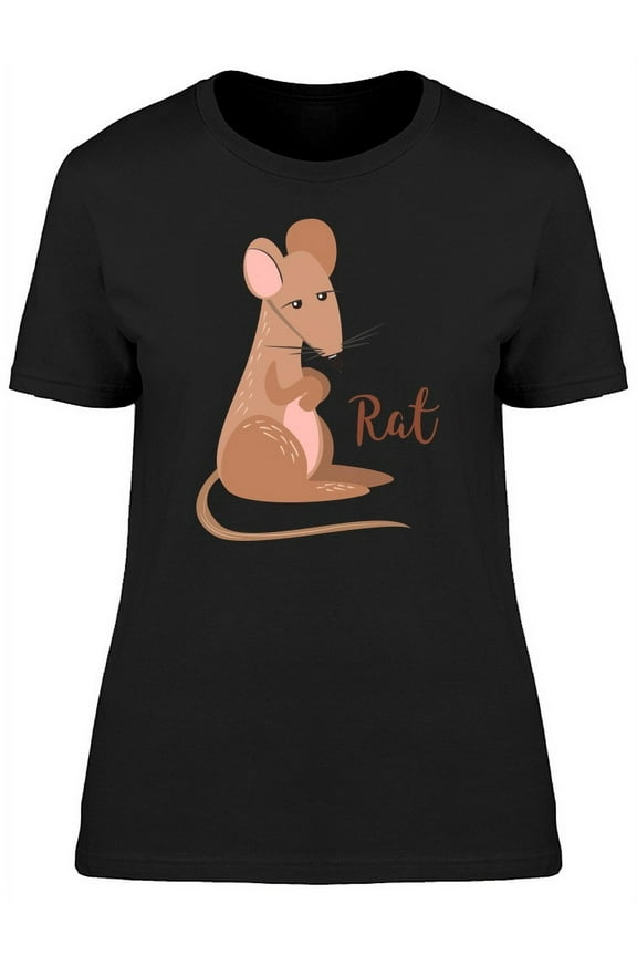 Cool Funny Rat Doodle Cartoon T-Shirt Women -Image by Shutterstock, Female Small