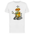 thumbnail image 1 of Cool Funny Robot Cartoon T-Shirt Men -Image by Shutterstock, Male Medium, 1 of 2