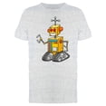 thumbnail image 1 of Cool Funny Robot Cartoon Tee Men's -Image by Shutterstock, 1 of 1