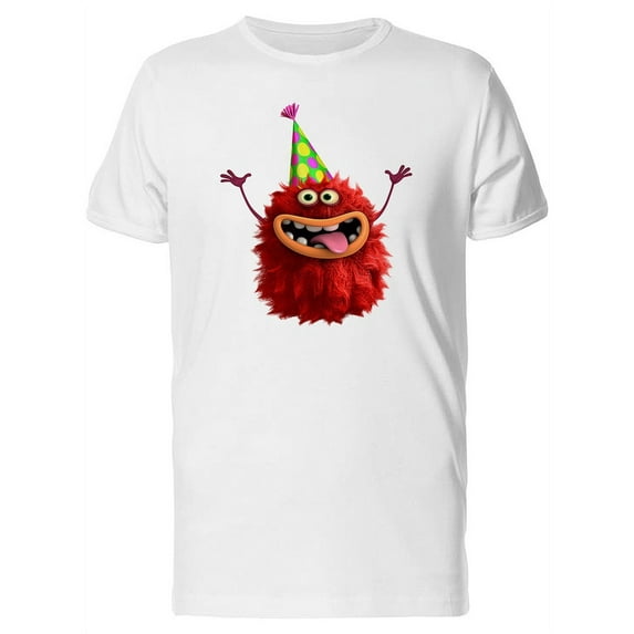 Cool Funy & Furry Party Monster T-Shirt Men -Image by Shutterstock, Male Small