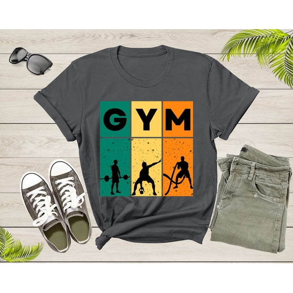Cool GYM Gymnasium Workout Sport Fitness Cardio Motivational T-Shirt GYM Workout T Shirt Gift for Men Women Kids Boys Girls Gymnasium Tshirt
