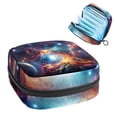 thumbnail image 1 of Cool Galaxy Nebula Space Sanitary Napkin Storage Bag, Zipper Menstrual Cup Pouch Feminine Menstruation First Period Pads Holder for Girls Women Ladies, 1 of 6
