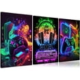 thumbnail image 1 of Cool Gaming Wall Art Retro Video Gamer watercolor Posters Pictures Colorful Neon Gamepad Canvas Painting Prints for Boys Room Kids Gamer Room Bedroom for Boys Home Decoration（Only canvas）, 1 of 6