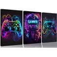 thumbnail image 1 of Cool Gaming Wall Hieng Video Game Posters Pictures Colorful Neon Gamepad Canvas Painting Prints for Boys Room Kids Game Room Bedroom for Boys Home Decor, 1 of 6