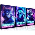 thumbnail image 1 of Cool Gaming Wall Hieng Video Game Posters Pictures Colorful Neon Gamepad Canvas Painting Prints for Boys Room Kids Game Room Bedroom for Boys Home Decor, 1 of 6