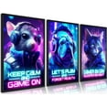 thumbnail image 1 of Cool Gaming Wall Hieng Video Game Posters Pictures Colorful Neon Gamepad Canvas Painting Prints for Boys Room Kids Game Room Bedroom for Boys Home Decor, 1 of 6