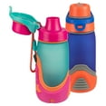 thumbnail image 1 of Cool Gear 16 oz Treadz Kids Chugger Water Bottle - Multi 2 Pack, 1 of 10
