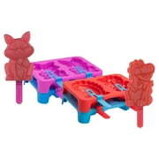 Cool Gear 2-Pack Stackable Ice Pop Trays | 8 Total Jumbo DIY Popsicle Molds | Dishwasher Safe, Easy to use, Reusable | Create Fun, Homemade, Summer Frozen Treats - Puppy & Kitty/ Dino