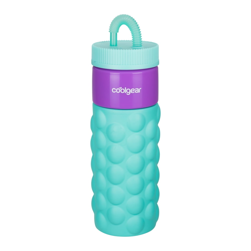 Cool Gear 24oz Plastic Retro Squishy Water Bottle Bubble Aqua With cool-gear-24oz-plastic-retro-squishy-water-bottle-bubble-aqua-with