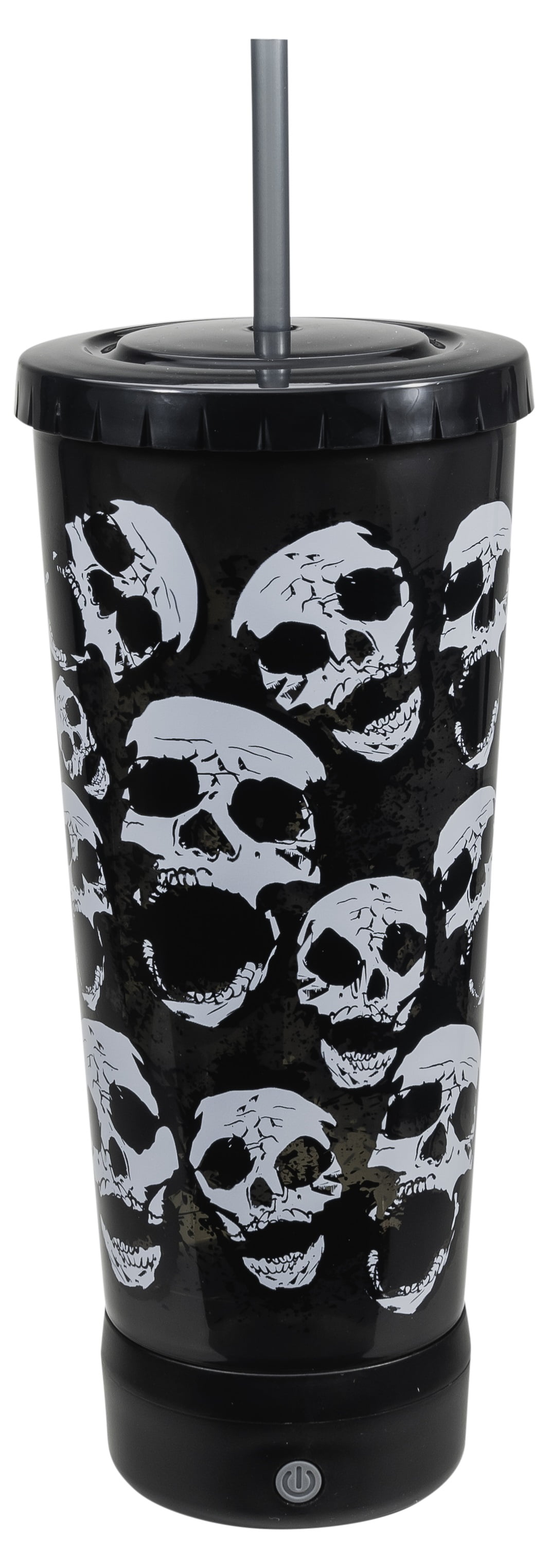 COOL GEAR 2-Pack 18 oz Skull Chiller Tumbler | Black & White Sugar Skull  Design Tumblers with Twist Off Lid and Straw…