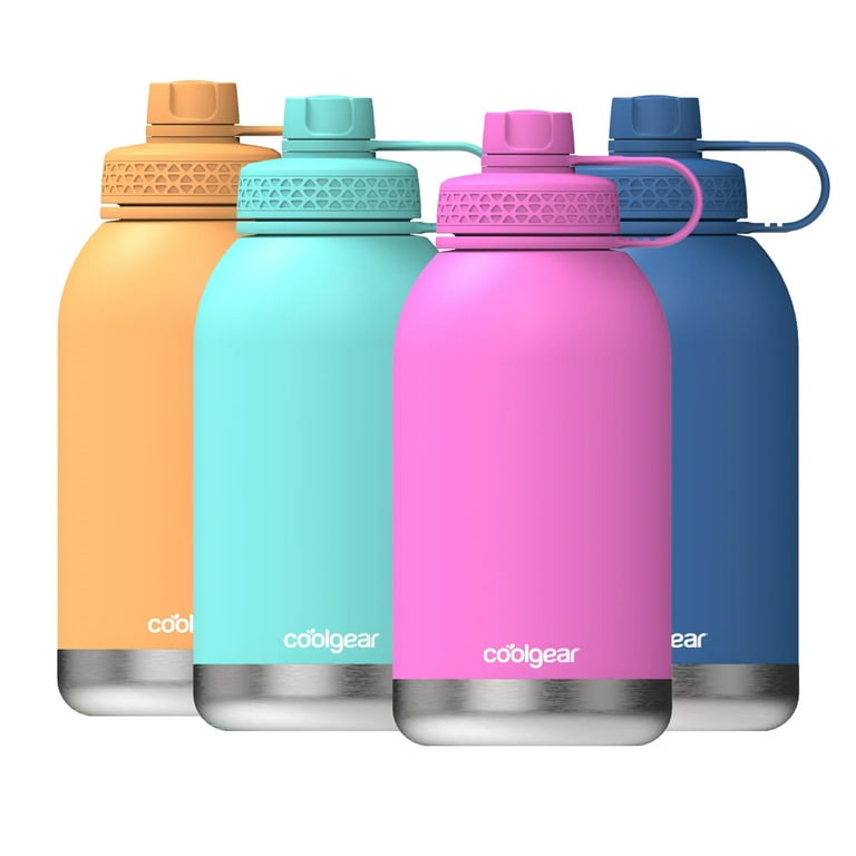 Cool Gear 4 Pack 48 oz System Stainless Steel Water Bottles With
