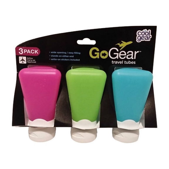Cool Gear Go-Gear Silicone Squeezable Travel Tubes (3 oz - 3 Count)