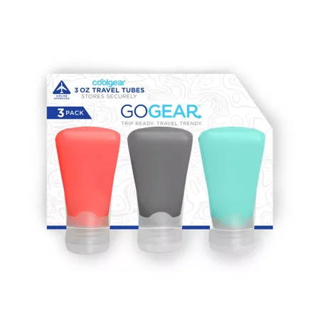 Cool Gear Go-Gear Silicone Squeezable Travel Tubes (3 oz - 3 Pack)