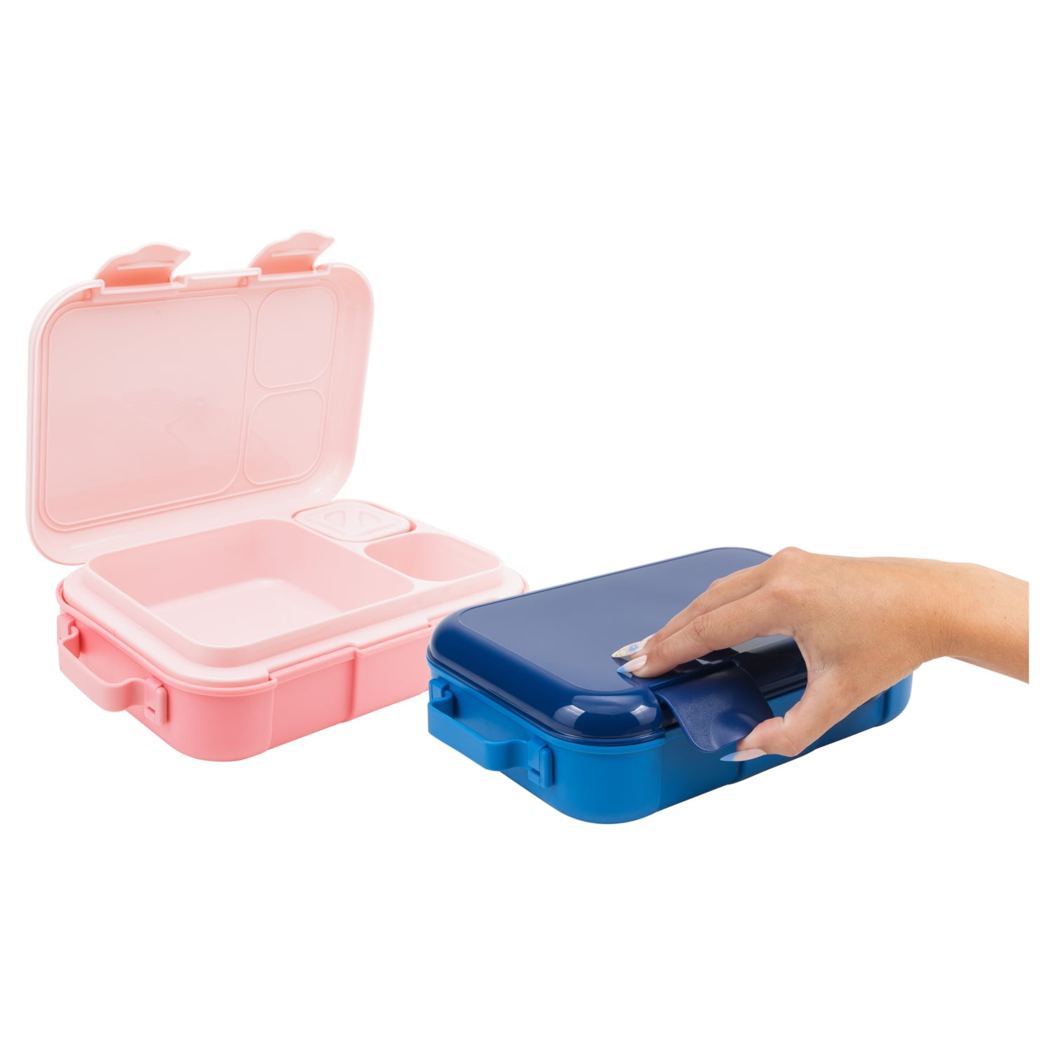 Cool Gear Plastic 3-Compartment Bento Box with Freezer Pack 2 Count