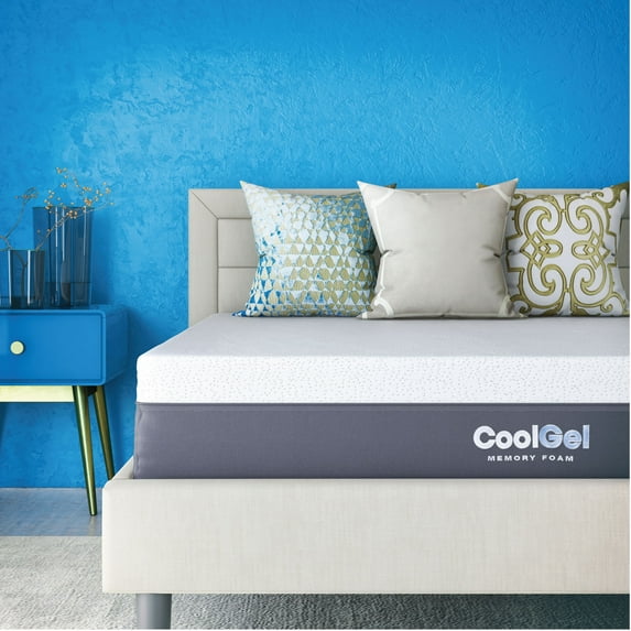Cool Gel 12" California King Medium Tight Top Gel Memory Foam Mattress, Grey