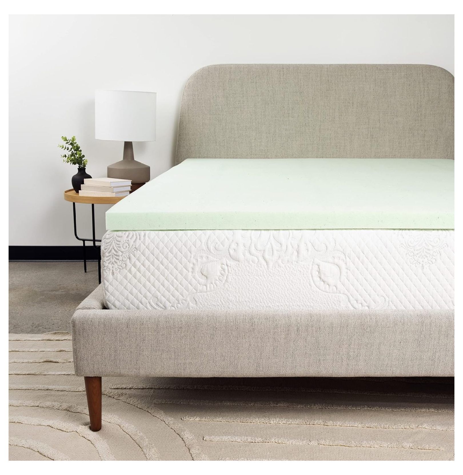 Cool Gel Infused Ventilated Memory Foam Mattress Topper, 2 inch, King