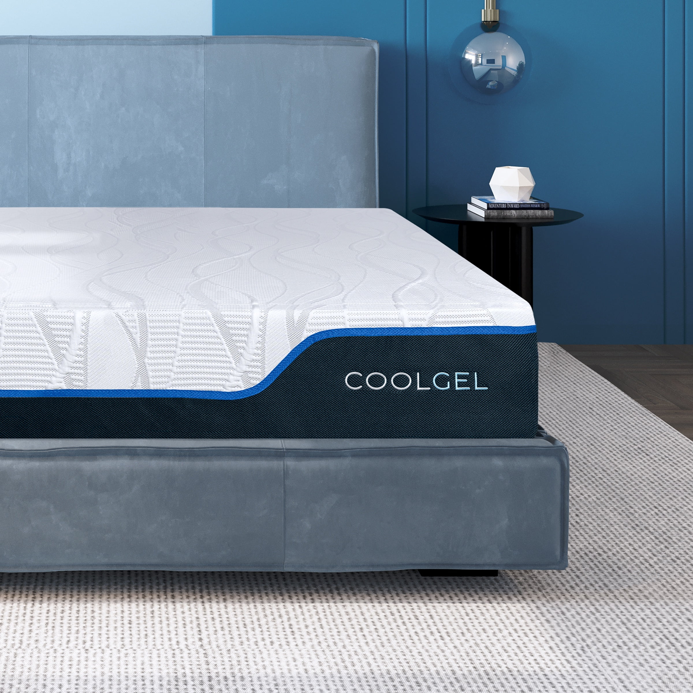 Cool Gel Luxe 10" Twin-XL Medium Tight Top Gel Memory Foam Mattress, with Antimicrobial Cover