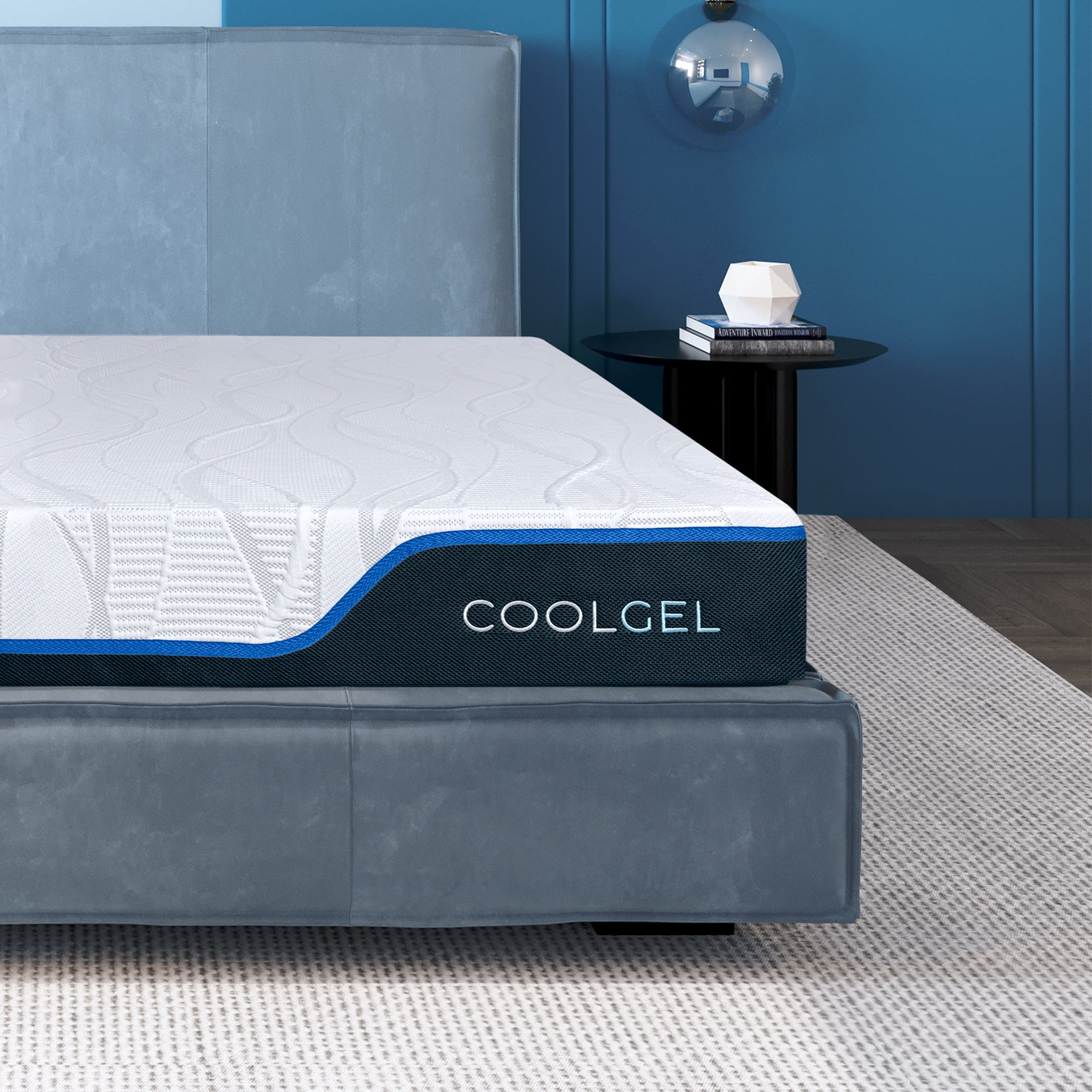 Cool Gel Luxe 8" Queen Medium Tight Top Gel Memory Foam Mattress, with Antimicrobial Cover