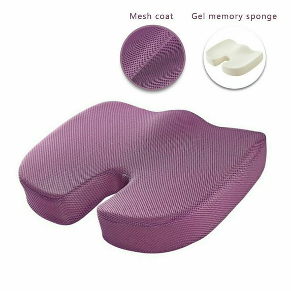 Cool Gel Memory Foam Seat Cushion Purple