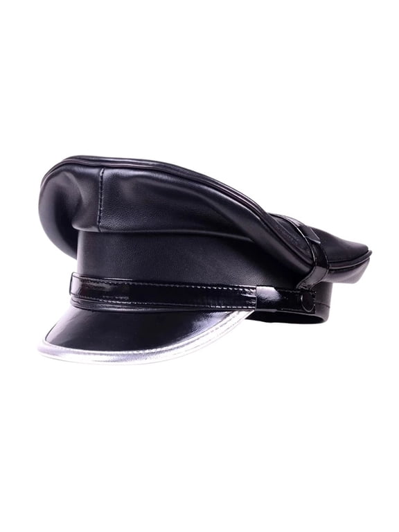 Cool Genuine Leather Hat Men Male Germany Officer Visor Cap Locomotive Retro German Hat Cortical Casquette