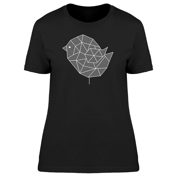 Cool Geometric Bird Doodle T-Shirt Women -Image by Shutterstock, Female Large