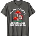 thumbnail image 1 of Cool Gift Funny Mushrooms Are Calling Me Unisex T-Shirt for Men Women Kids Toddler,Charcoal Color,Size L, 1 of 5