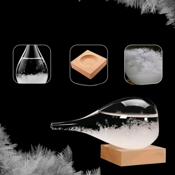 Cool Gifts Storm Glass Weather Predictor, Snow Globe Drop-Shaped Weather Forecast Bottle, Unique Fashion Home Decor Weather Gifts for Men Women$$Garden & Patio