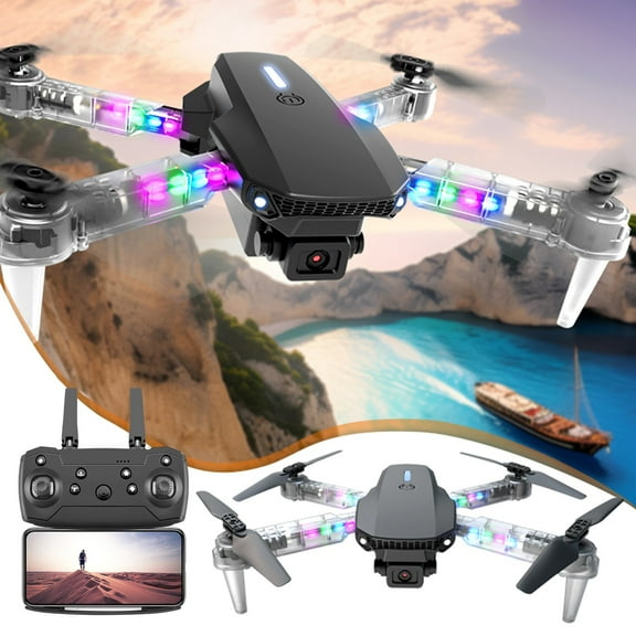 Cool Gifts for Teen Boys,Drone with 1080P Hd Fpv Camera Remote Control Toys Gifts for Boys Girls with Altitude Hold Headless Mode Start Speed Adjustment,Black