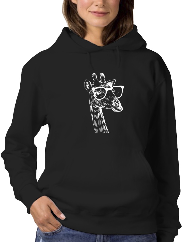 Cool Giraffe With Shades Hoodie Women -GoatDeals Designs, Female x-Large - image 1 of 4