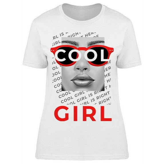 Cool Girl Text T-Shirt Women -Image by Shutterstock, Female Small