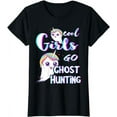 thumbnail image 1 of Cool Girls Go Ghost Hunting Paranormal Ghost Hunter Unicorn T-Shirt, 1 of 3