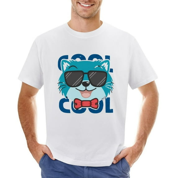Cool Glasses Men’s T-Shirt 100% Cotton Casual Short Sleeve Tops Gift Tee White 4XL