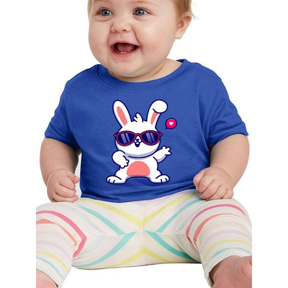 Cool Glasses Rabbit  T-Shirt Infant -Image by Shutterstock,  18 Months