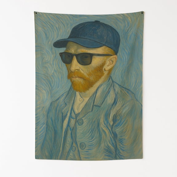 Cool Gogh Wall Tapestry for Bedroom by DC | Neo-Vintage Absurdism Tapestry Wall Hanging & Aesthetic Decor for Dorm, Living Room, Picnic & Home | 30"x40"