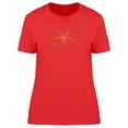 thumbnail image 1 of Cool Gold Butterfly Line Doodle T-Shirt Women -Image by Shutterstock, Female Medium, 1 of 2
