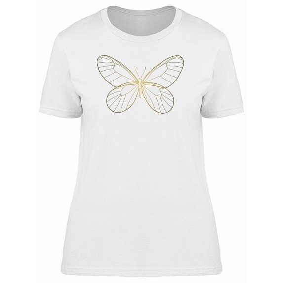 Cool Gold Butterfly Line Doodle Tee Women's -Image by Shutterstock