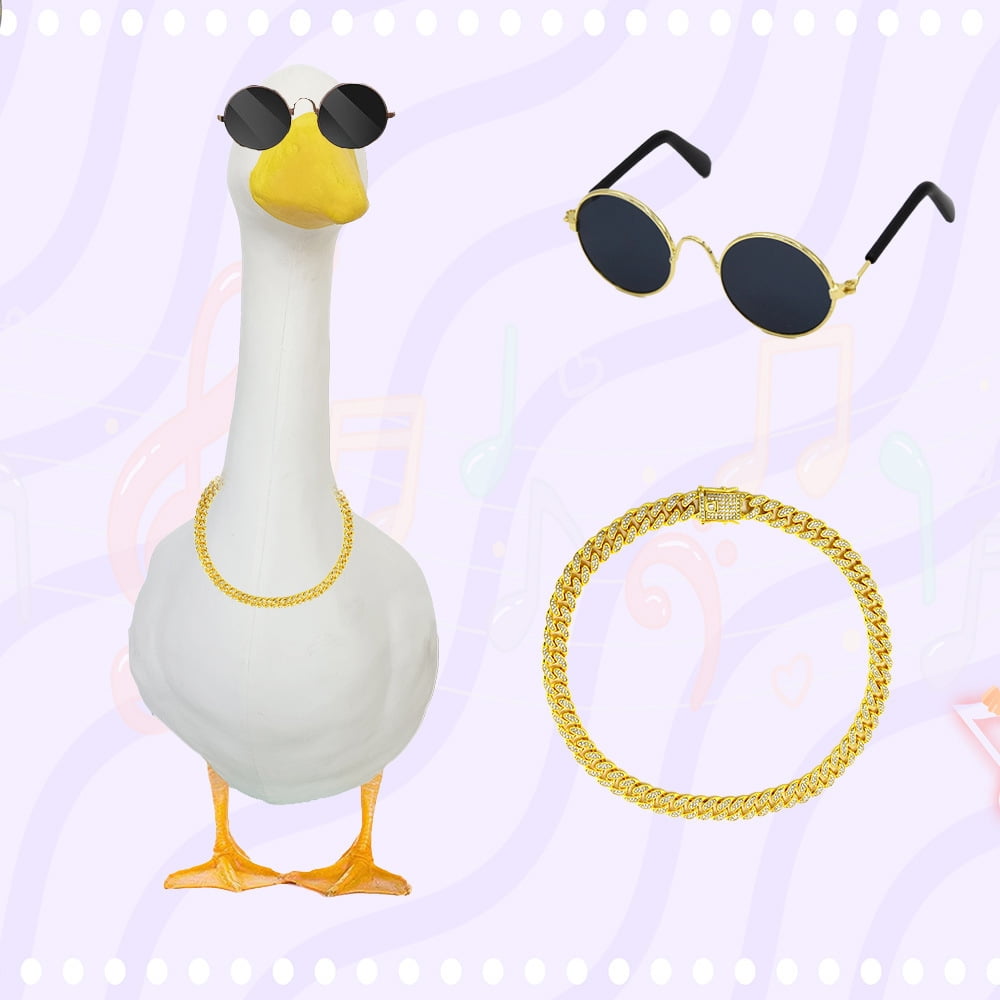 Goose Custom Cool Goose Costume Goose Sunglasses Gold Chain Collar Costume Funny ...