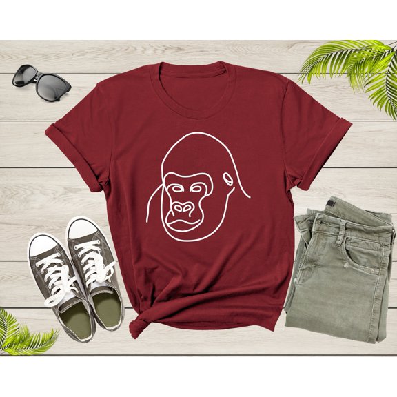 Cool Gorilla Lover Tshirt Design Gift For Adult Men Women Boys Girl Funny Gorilla Animal Graphic Present Shirt Gift Idea Gorilla Gym T-shirt
