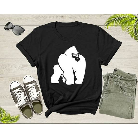Cool Gorilla Lover Tshirt Design Gift For Adult Men Women Boys Girl Funny Gorilla Animal Graphic Present Shirt Gift Idea Gorilla Gym T-shirt