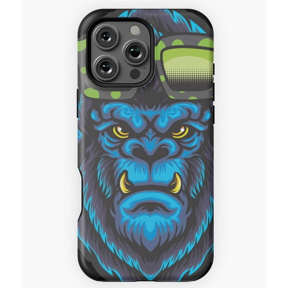 Cool Gorilla with Sunglasses Primate Phone Case for iPhone 16 15 14 13 12 11 Pro Max